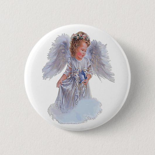 Badge Rond 5 Cm Je crois aux anges (Devant)