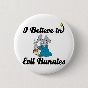 Badge Rond 5 Cm je crois aux lapins maléfiques