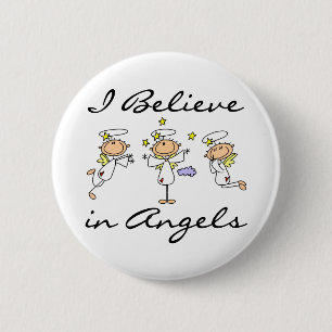 Badge Rond 5 Cm Je crois aux T-shirts et cadeaux d'anges