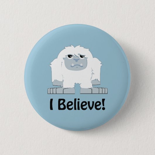 Badge Rond 5 Cm Je Crois ! Cute Yeti (Devant)