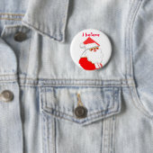 Badge Rond 5 Cm Je crois en père noël (En situation)