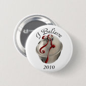 Badge Rond 5 Cm Je crois Reindeer Bell Button (Devant & derrière)