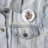 Badge Rond 5 Cm Je crois Reindeer Bell Button (En situation)