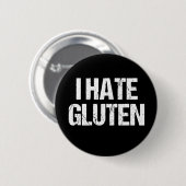 Badge Rond 5 Cm Je déteste le gluten (Devant & derrière)