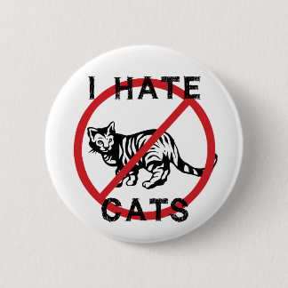 Badge Rond 5 Cm Je déteste les chats