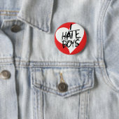 Badge Rond 5 Cm Je déteste les garçons (En situation)