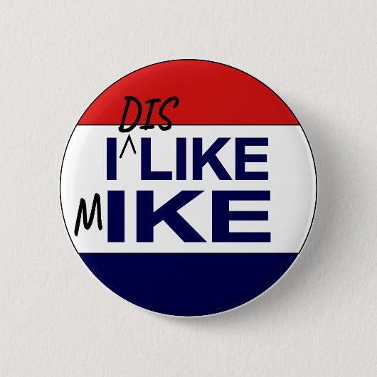Badge Rond 5 Cm Je déteste Mike Button (Devant)