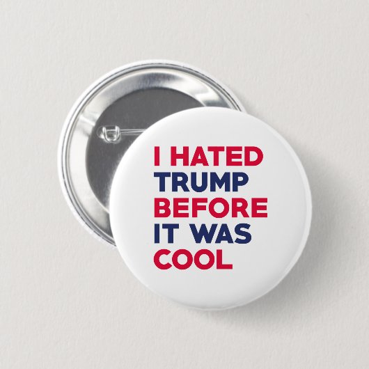 Badge Rond 5 Cm Je déteste Trump (Devant & derrière)