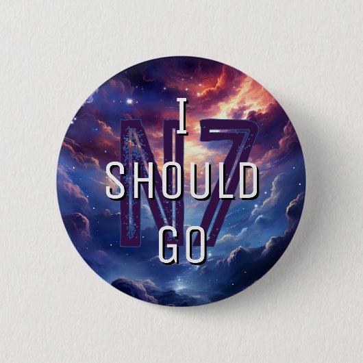 Badge Rond 5 Cm Je devrais partir (Devant)