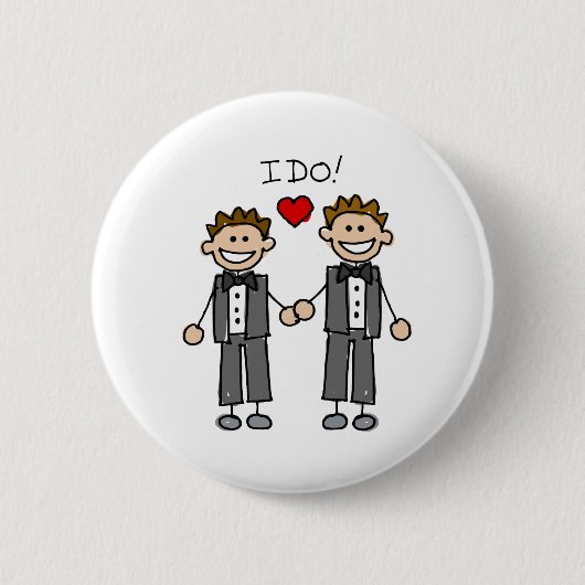 Badge Rond 5 Cm Je fais deux mariés (Devant)