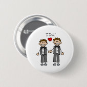 Badge Rond 5 Cm Je fais deux mariés (Devant & derrière)