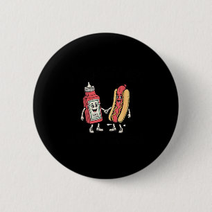 Badge Rond 5 Cm Je fais jaillir sur Juicy Wieners Hot Dog Blague d