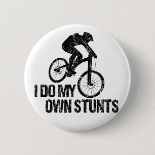 Badge Rond 5 Cm Je Fais Mes Propres Pieds En Vélo De Descente Drôl