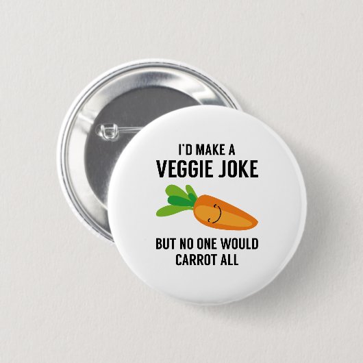 Badge Rond 5 Cm Je ferais Une Plaisanterie Veggie (Devant & derrière)