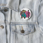 Badge Rond 5 Cm Je frappe le mal (En situation)