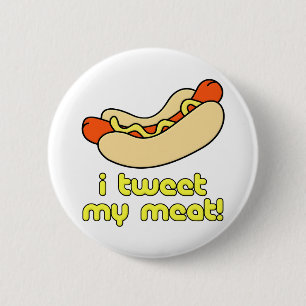 Badge Rond 5 Cm Je gazouille ma viande