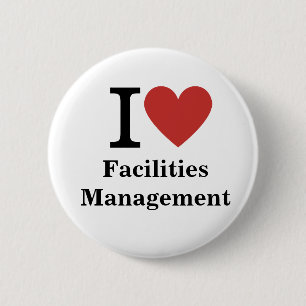 Badge Rond 5 Cm Je ❤️ Gestion des installations pour Épinglette pe
