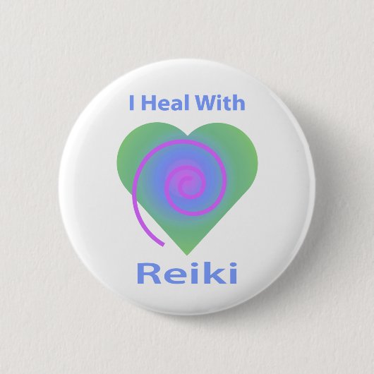 Badge Rond 5 Cm Je guérirai avec Reiki (Devant)