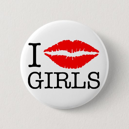 BADGE ROND 5 CM JE KISS LES FILLES (Devant)
