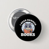 Badge Rond 5 Cm Je lis des livres interdits (Devant & derrière)