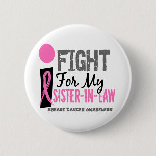 Badge Rond 5 Cm Je lutte pour mon cancer du sein de belle-soeur