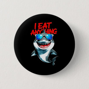 Badge Rond 5 Cm Je Mange N'Importe Quoi - Sticker d'attitude Cool