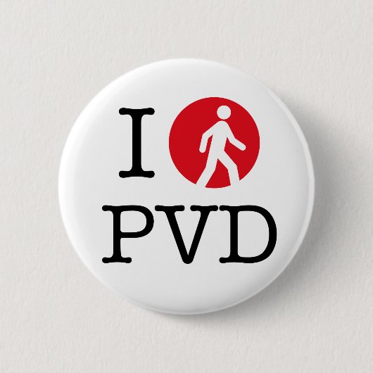 Badge Rond 5 Cm "Je marche bouton de Providence" (Devant)