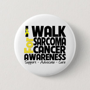 Badge Rond 5 Cm Je marche pour la conscience de Cancer de sarcome