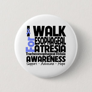 Badge Rond 5 Cm Je marche pour la conscience oesophagienne