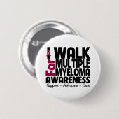 Badge Rond 5 Cm Je Marche Pour La Sensibilisation Aux Myélomes Mul (Devant & derrière)