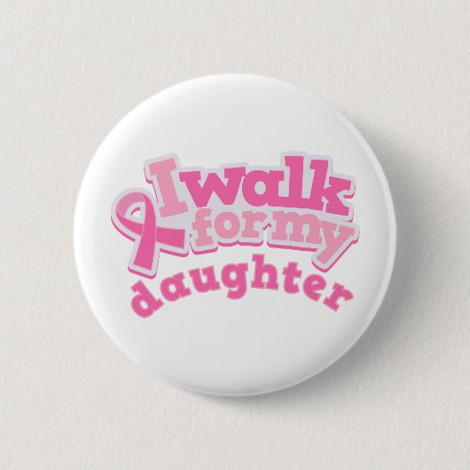 Badge Rond 5 Cm Je marche pour ma fille (Devant)
