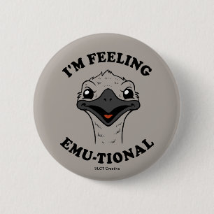 Badge Rond 5 Cm Je me sens Emu-Tional
