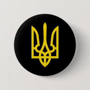 Badge Rond 5 Cm Je me tiens avec la chemise Ukraine drapeau Ukrain