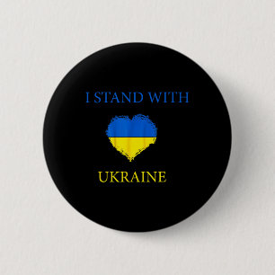 Badge Rond 5 Cm Je me tiens avec le maillot de l'Ukraine Drapeau u