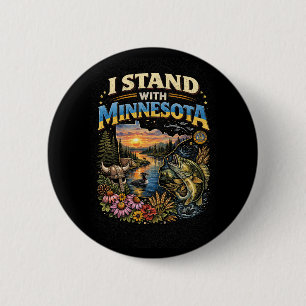 Badge Rond 5 Cm Je me tiens avec Minnesota