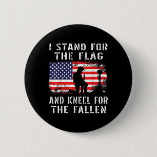 Badge Rond 5 Cm Je Me Trouve Pour Le Drapeau Et Je M'Agenouille Po