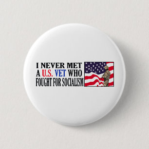 Badge Rond 5 Cm Je n'ai jamais rencontré un vétérinaire des USA