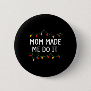 Badge Rond 5 Cm Je ne fais pas correspondre les tenues de Noël Mam