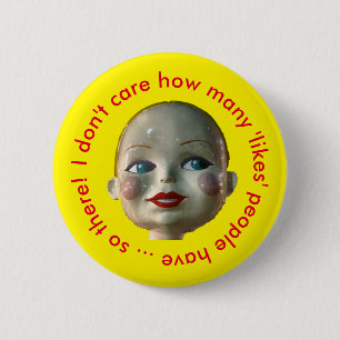 Badge Rond 5 Cm Je ne m'inquiète pas combien "aime" des personnes