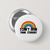 Badge Rond 5 Cm Je ne peux même pas penser directement Gay pride d (Devant & derrière)