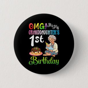 Badge Rond 5 Cm Je ne peux pas rester calme petite-fille 7ème anni