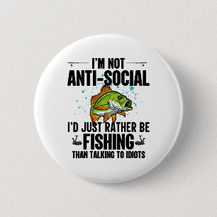 Badge Rond 5 Cm Je ne suis pas asocial, je préférerais juste aller