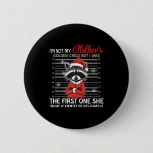 Badge Rond 5 Cm Je ne suis pas l'enfant chéri de ma mère, chouette