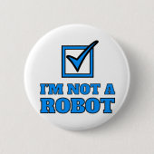 Badge Rond 5 Cm Je ne suis pas un robot (Devant)