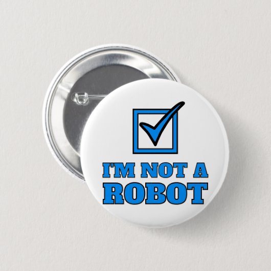 Badge Rond 5 Cm Je ne suis pas un robot (Devant & derrière)