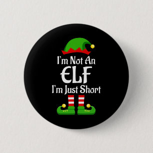 Badge Rond 5 Cm Je ne suis pas une famille elfique Pjs de Noël ass