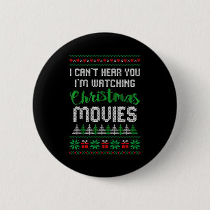Badge Rond 5 Cm Je ne t'entends pas, je suis en train de regarder 