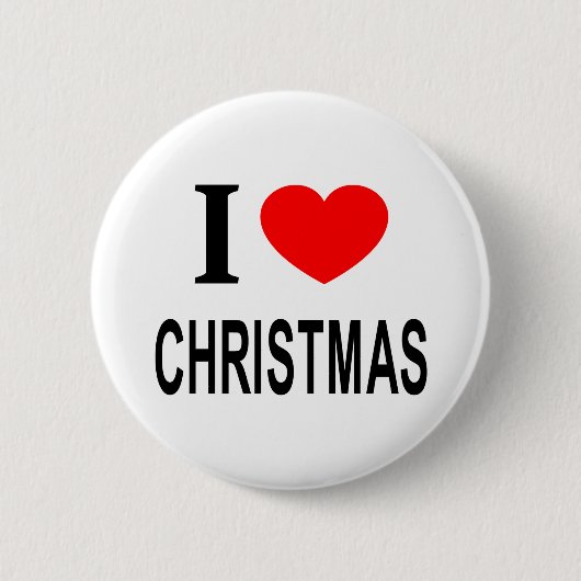 BADGE ROND 5 CM JE ❤️ NOËL J'AIME NOËL JE COEUR NOËL NOËL (Devant)