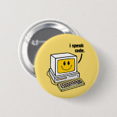 Badge Rond 5 Cm je parle code (Devant & derrière)