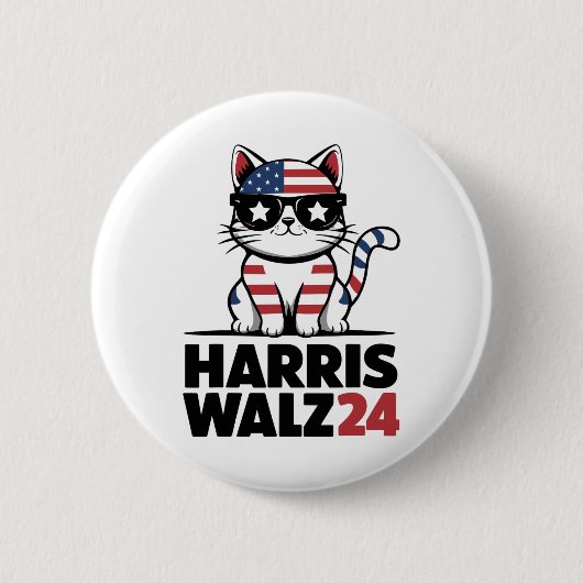 Badge Rond 5 Cm Je Parle Kamala Harris Président Comma La Ameri (Devant)